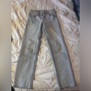 old navy light wash power straight high rode jeans!